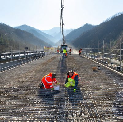 Cantiere E45 viadotto Savio, Bagno di Romagna-Verghereto.