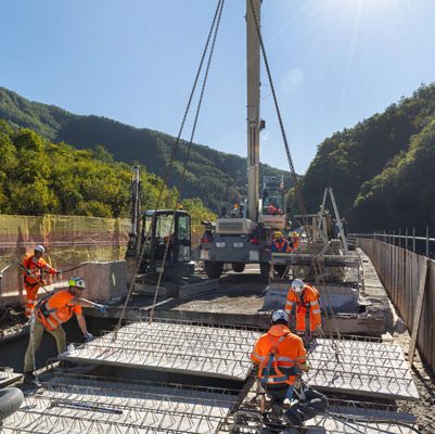 Cantiere E45 viadotto Savio, Bagno di Romagna-Verghereto.